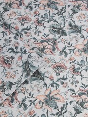 Laura Ashley Pale Slate Grey Portia 10M Wallpaper - Image 3 of 4