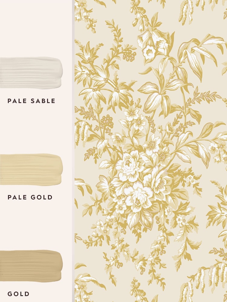 Laura Ashley Gold Picardie 10M Wallpaper - Image 4 of 4