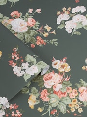 Laura Ashley Fern Rosemore 10M Wallpaper - Image 3 of 4