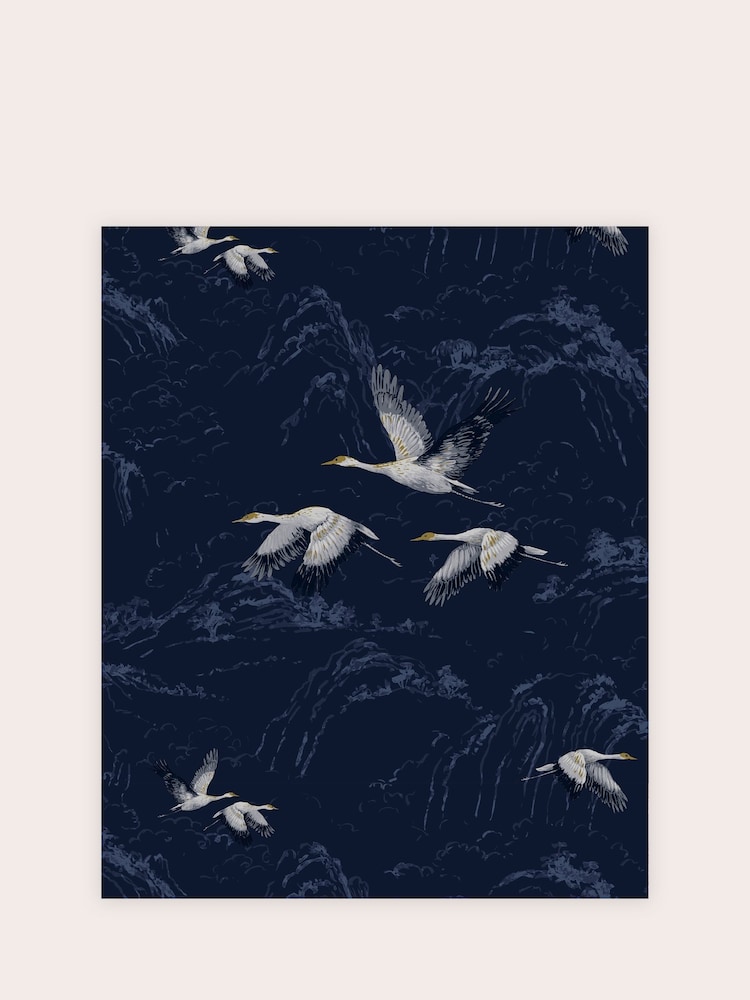Laura Ashley Midnight Blue Animalia 10M Wallpaper - Image 2 of 4