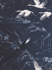 Laura Ashley Midnight Blue Animalia 10M Wallpaper - Image 3 of 4