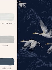Laura Ashley Midnight Blue Animalia 10M Wallpaper - Image 4 of 4