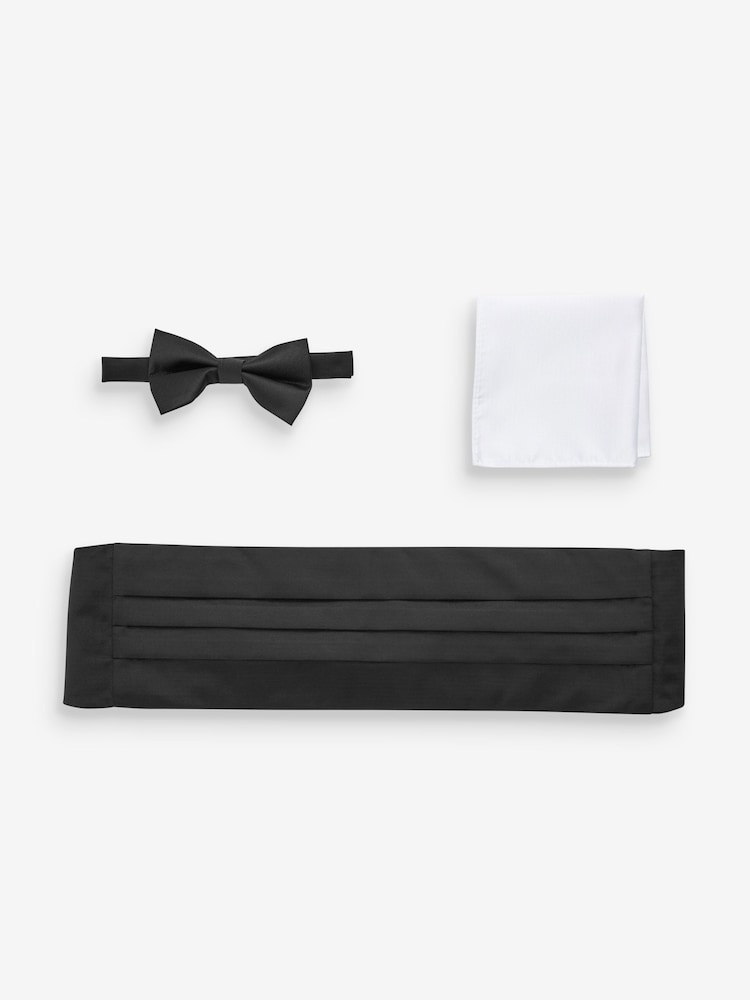 Black Cummerbund And Bow Tie Set - Image 1 of 5