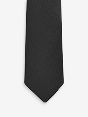 Black/White Slim Tie And Pocket Square Set - Image 2 of 4