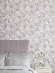 Laura Ashley Sugared Violet Fleurir Paste The Wall A4 Wallpaper Sample - Image 1 of 2