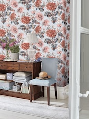 Laura Ashley Crimson Maryam Paste The Wall A4 Wallpaper Sample - Image 1 of 2