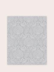 Laura Ashley Pale Slate Peacock Damask Paste The Wall A4 Wallpaper Sample - Image 2 of 2