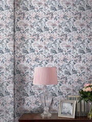 Laura Ashley Pale Slate Portia Paste The Wall A4 Wallpaper Sample - Image 1 of 2
