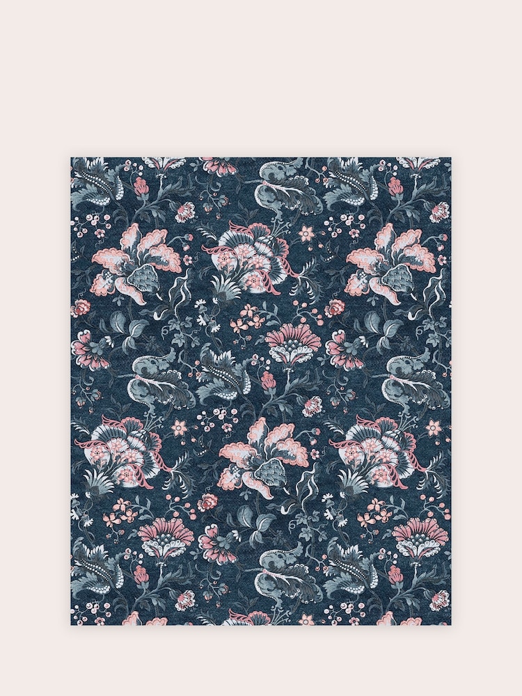 Laura Ashley Dark Seaspray Portia Paste The Wall A4 Wallpaper Sample - Image 2 of 2