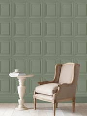 Laura Ashley Sage Green Redbrook A4 Wallpaper Sample - Image 1 of 3