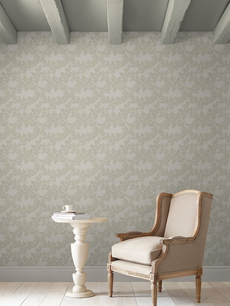 Laura Ashley Dark Grey Burnham Paste The Wall A4 Wallpaper Sample - Image 1 of 2