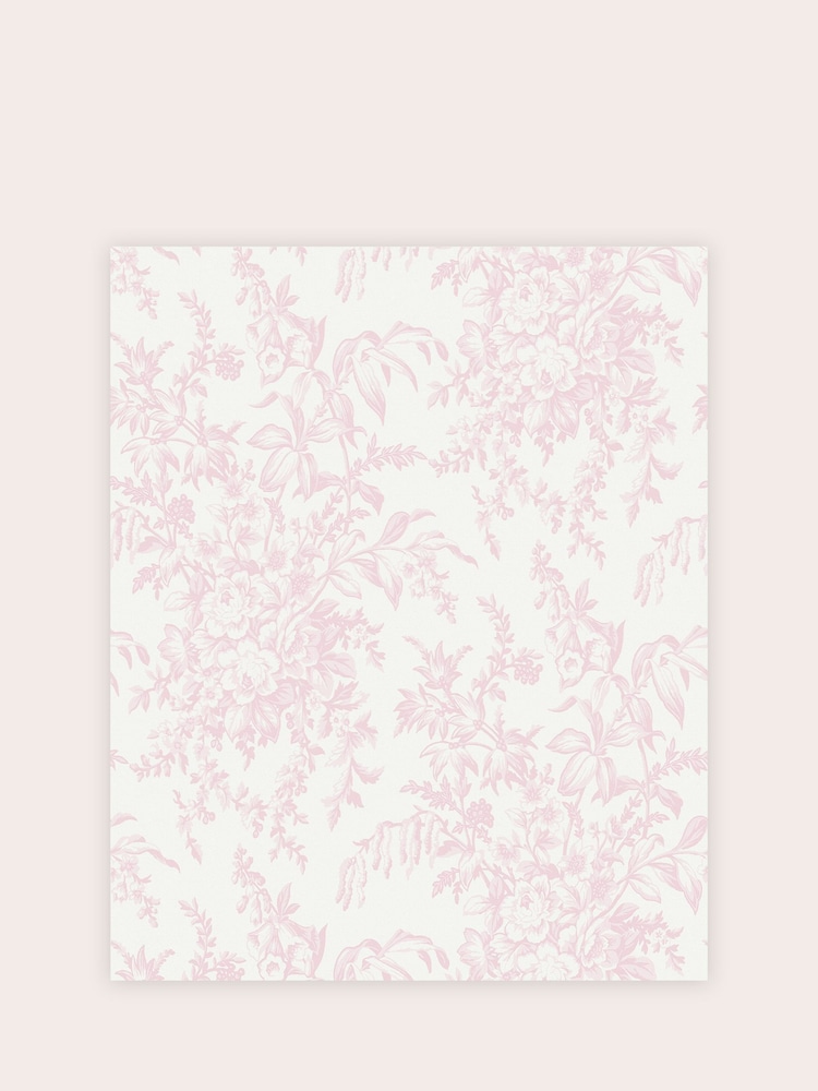 Laura Ashley Pink Picardie A4 Wallpaper Sample - Image 2 of 2