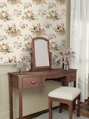 Laura Ashley Pale Sable Rosemore A4 Wallpaper Sample - Image 1 of 2