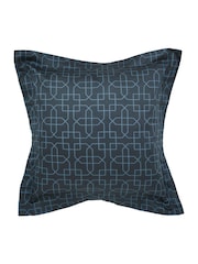 Sanderson Blue 200 Thread Count Cotton Sateen Tulipomania Square Pillowcase - Image 2 of 2