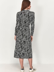M&Co Black Petite Printed Collar Dress - Image 2 of 5