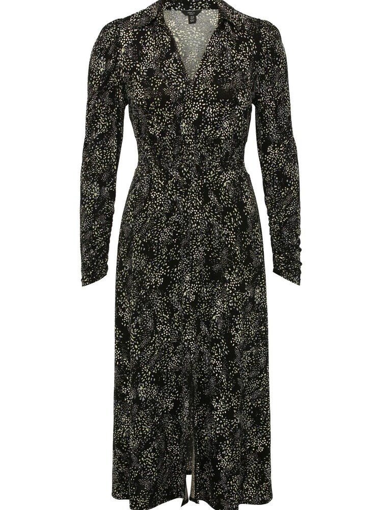 M&Co Black Petite Printed Collar Dress - Image 5 of 5