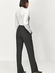 M&Co Grey Check Print Bootcut Trousers - Image 2 of 3