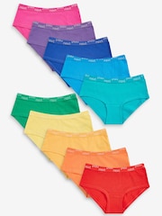 Mehrfarbig, helle Regenbogenfarben - Hipster-Slips im 10er-Pack (2 – 16 Jahre) - Bild 1 von 12