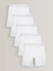 White Long Leg Short Briefs 5 Pack (2-16yrs) - Image 1 of 3