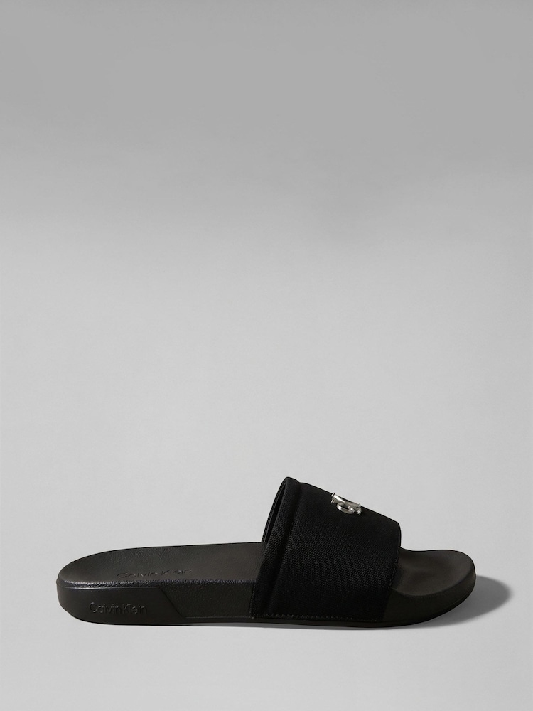 Calvin Klein Black Nemo - Canvas Signature Logo Sliders - Image 1 of 7