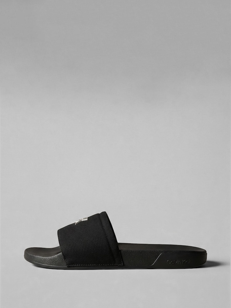 Calvin Klein Black Nemo - Canvas Signature Logo Sliders - Image 2 of 7