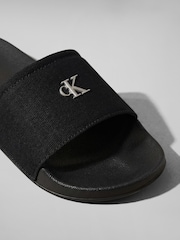 Calvin Klein Black Nemo - Canvas Signature Logo Sliders - Image 6 of 7