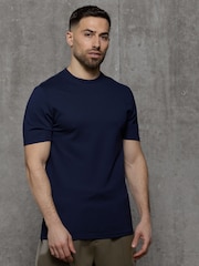 Қара/Теңіз көк/Сары қызғылт сары - Slim Fit - Kem коллекциясынан қысқа жеңді футболкалар 3 жиынтығы - 5суретінің 4 суреті