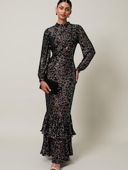 Phase Eight Natural Celeste Sequin Maxi Dress - Image 2 of 7