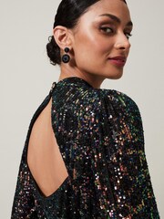 Phase Eight Natural Celeste Sequin Maxi Dress - Image 5 of 7