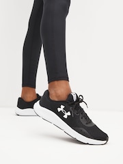 Under Armour Black/White Charged Pursuit 3 Trainers - Image 2 of 8
