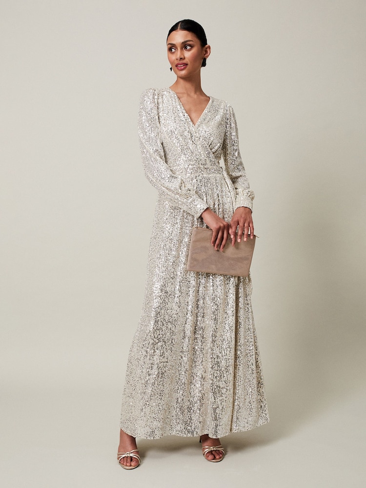 Phase Eight Metallic Amily Sequin Maxi Dress - Image 1 of 6 Phase Eight Metallic Amily Sequin Maxi Dress - Image 1 of 6