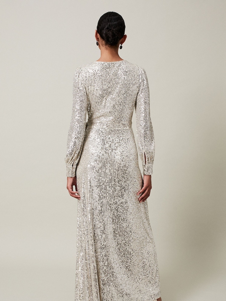 Phase Eight Metallic Amily Sequin Maxi Dress - Image 2 of 6 Phase Eight Metallic Amily Sequin Maxi Dress - Image 2 of 6