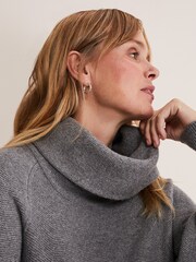 Phase Eight Grey Dahlie Knitted Jumper Dress - Image 5 of 6