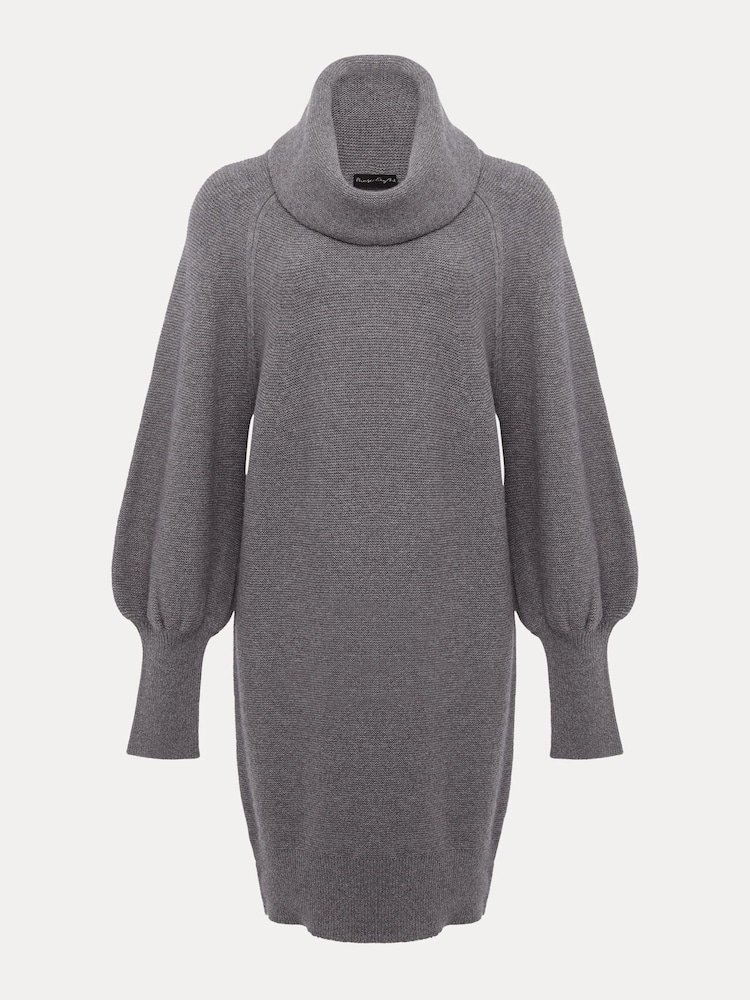 Phase Eight Grey Dahlie Knitted Jumper Dress - Image 6 of 6