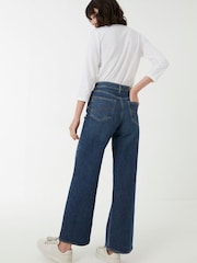 FatFace Blue Whitby Wide Leg Jeans - Image 2 of 3