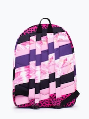 Hype. Dark Pink Stripe Crest Backpack - Image 2 of 6