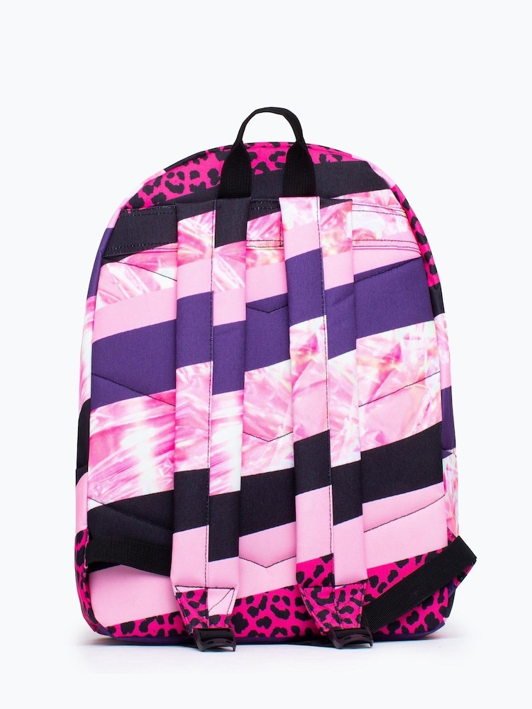 Hype. Dark Pink Stripe Crest Backpack - Image 2 of 6