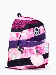 Hype. Dark Pink Stripe Crest Backpack - Image 3 of 6