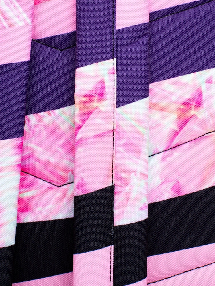 Hype. Dark Pink Stripe Crest Backpack - Image 6 of 6