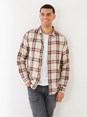 FatFace Natural Chesil Windowpane Shirt - Image 1 of 4