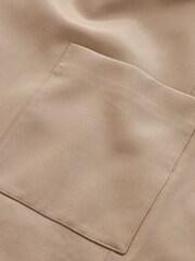 Taupe Brown Relaxed Fit Sheen Blazer - Image 2 of 6