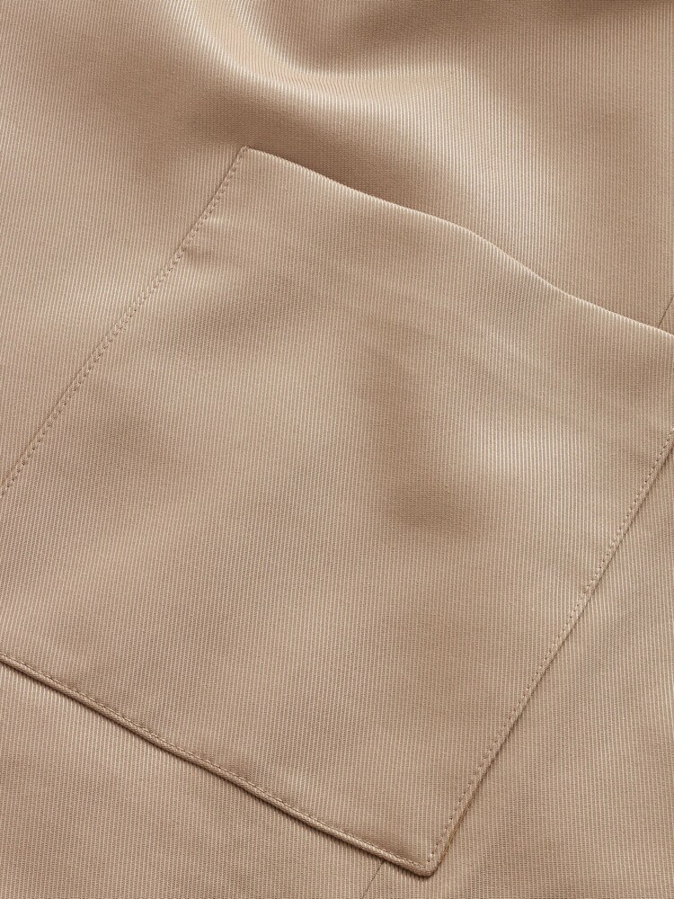 Taupe Brown Relaxed Fit Sheen Blazer - Image 2 of 6