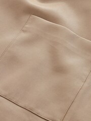 Taupe Brown Relaxed Fit Sheen Blazer - Image 6 of 6