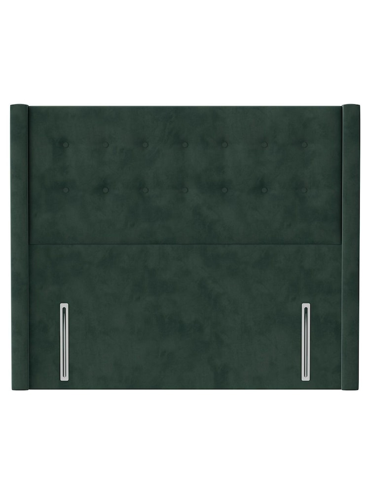 Silentnight Rainforest Green Bloomsbury Luxury Velvet Headboard - Image 1 of 3