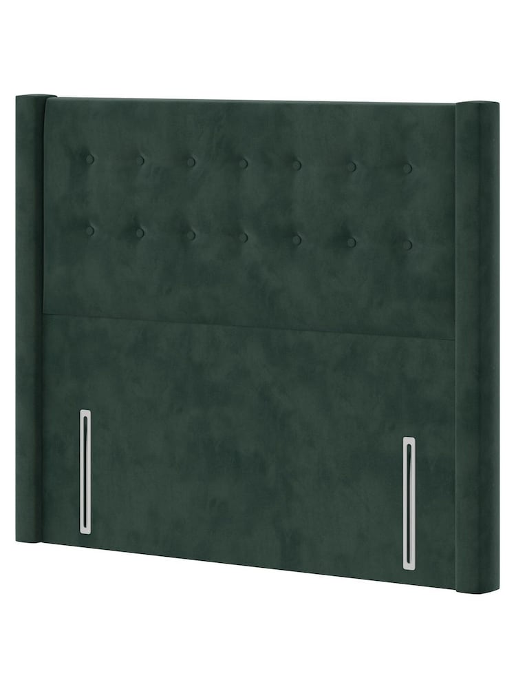 Silentnight Rainforest Green Bloomsbury Luxury Velvet Headboard - Image 2 of 3