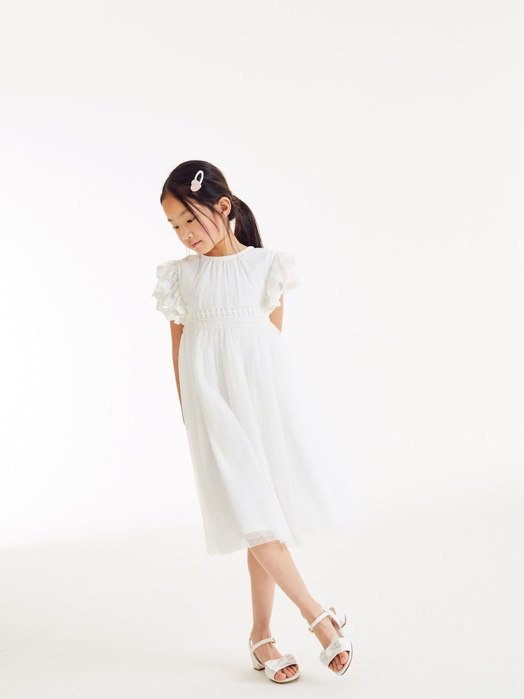 Ivory White Lace Bridesmaid Dress (3-16yrs) - Image 1 of 7