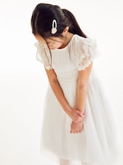 Ivory White Lace Bridesmaid Dress (3-16yrs) - Image 2 of 7
