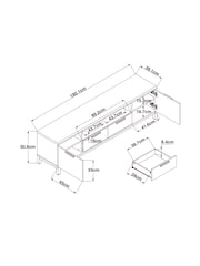 Grey Bronx Up to 80 inch Oak Effect TV Unit - Image 9 of 10