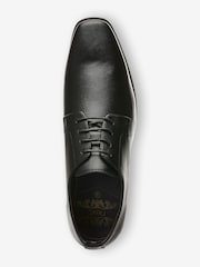 Black Slim Square Derby Shoes - Image 4 of 9