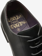 Black Slim Square Derby Shoes - Image 5 of 9